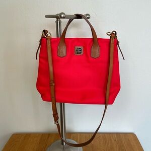 Dooney & Bourke Red Windham Cleo Letter Carrier Bag